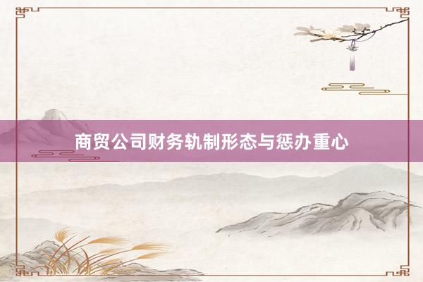 商贸公司财务轨制形态与惩办重心